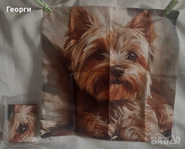 Декоративна калъфка /различни дизайни с Котета и Йорки/ за малка възглавница., снимка 14 - Декорация за дома - 51370597