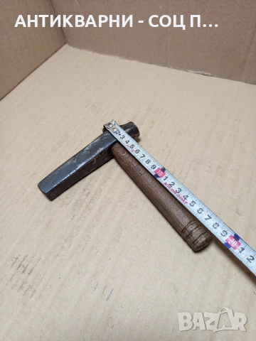 Соц Стар Ръчно Кован Кожарски Обущарски Чук. Номер 496., снимка 8 - Антикварни и старинни предмети - 53114794