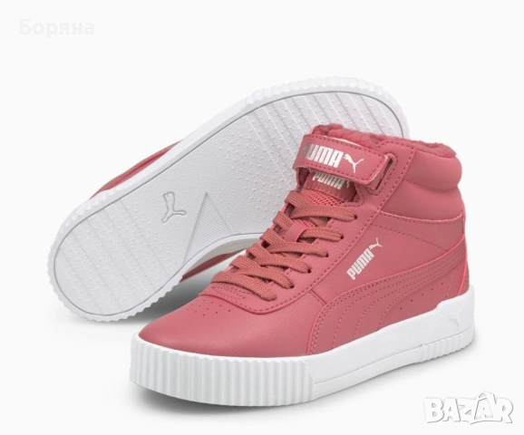 Puma Carina Mid Fur уникални пепел от рози дамски топли кецове с пух
