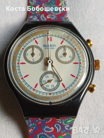 Swatch Chronograph 22 jewels, NOS!, снимка 10 - Мъжки - 53336816