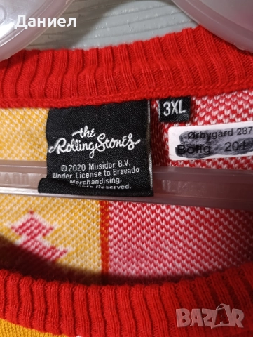 Коледен пуловер на Rolling stones , снимка 4 - Пуловери - 52284133