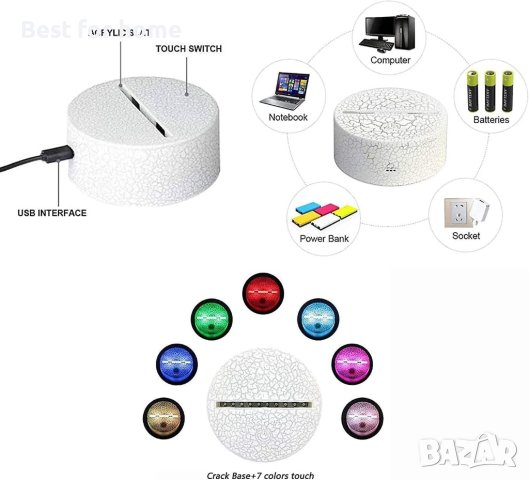 3D аниме лампа с Shen- мулти цветове, снимка 3 - Статуетки - 43460353