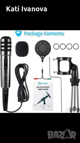 Комплект професионален кондензаторен микрофон Eivotor, XY3, еднопосочен, снимка 6 - Микрофони - 48017839