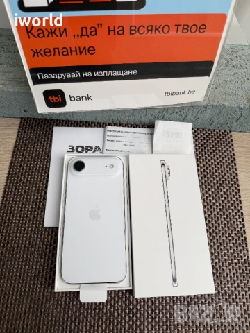 НОВ‼️ 24 МЕС Гаранция‼️ iphone AIR ‼️Лизинг от 80лв/мес ‼️ 256gb Cloud white - бял