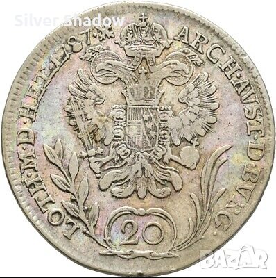 Монета Австрия 20 Кройцера 1787-B,  Йосиф II / 2, снимка 1 - Нумизматика и бонистика - 39592078