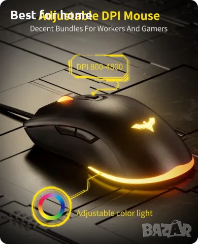 Геймърска клавиатура и мишка RGB Magic Eagle от Havit, снимка 5 - Клавиатури и мишки - 48486413