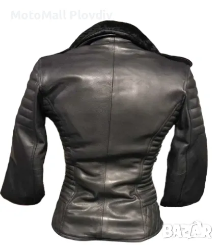Дамско кожено яке MotoMall с протектори естествена кожа сваляем пух за мотор , снимка 2 - Аксесоари и консумативи - 48701868