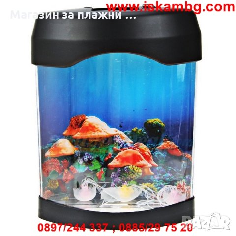 СВЕТЕЩ USB АКВАРИУМ ЗА БЮРО, снимка 4 - Други стоки за дома - 26800281