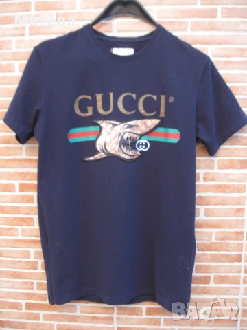 Gucci памучна тениска М размер, снимка 2 - Тениски - 52862776