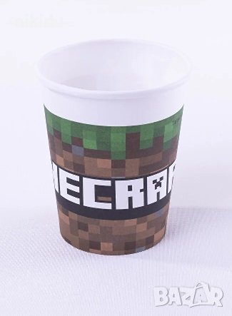 Minecraft Майнкрафт 8 бр картонени чаши парти рожден ден, снимка 2 - Чаши - 29311734