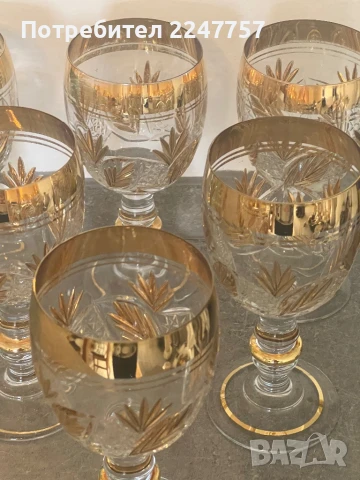 6 бр кристални чаши за вино, снимка 2 - Чаши - 51341201