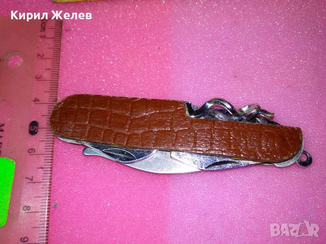 СТАРО КОМБИНИРАНО КОЛЕКЦИОНЕРСКО ДЖОБНО НОЖЧЕ с МАРКИРОВКА - 1997 На ОСТРИЕТО и КОЖЕНИ ЧИРЕНИ 43148, снимка 9 - Колекции - 44018886