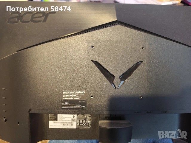 Геймърски монитор Acer, снимка 2 - Монитори - 53332400