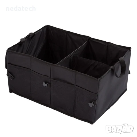  Сгъваем органайзер за кола, Черен, 56x39x26,5 см.