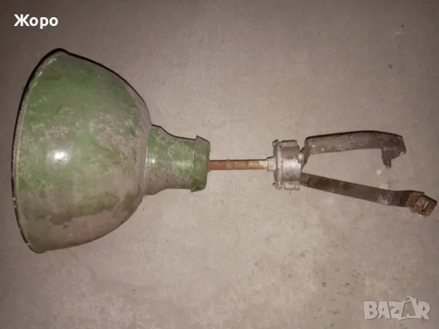 старинна емайлирана промишлена лампа, снимка 7 - Антикварни и старинни предмети - 47488085