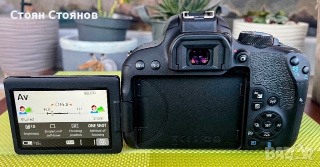 Фотоапарат DSLR Canon EOS 800D, 24.2MP, Wi-Fi, Черен + Обектив EF-S 18-55мм f/4-5.6 IS STM, снимка 3 - Фотоапарати - 44115892