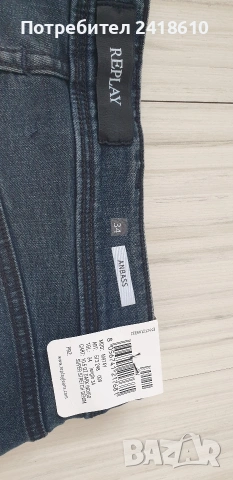 Replay Milano Anbass Stretch Slim Fit Mens Size 34/34 НОВО! ОРИГИНАЛ Мъжки Дънки!, снимка 6 - Дънки - 53578996