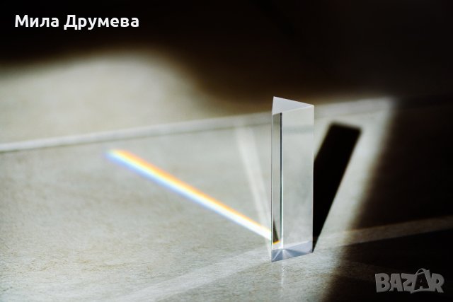 Стъклена призма 10см., снимка 4 - Други - 43638815
