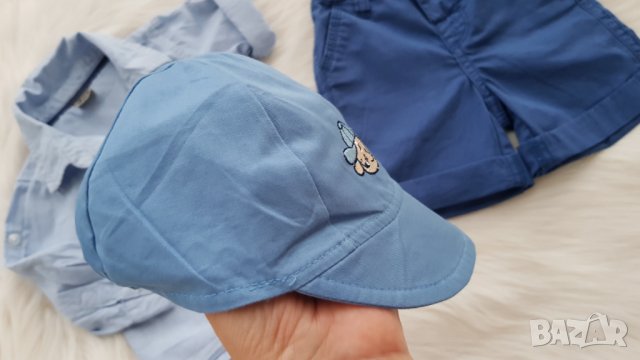 Риза панталон и шапка за момче 3-6 месеца, снимка 4 - Комплекти за бебе - 33489406
