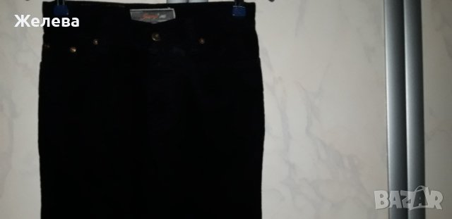Дамски черни джинси тип Чарли, размер XS, снимка 8 - Дънки - 43553290