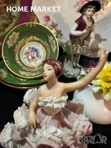 Dresden Lace Germany - “Балерината” немско великолепие и класа, синеока, красива , снимка 6 - Антикварни и старинни предмети - 52747351