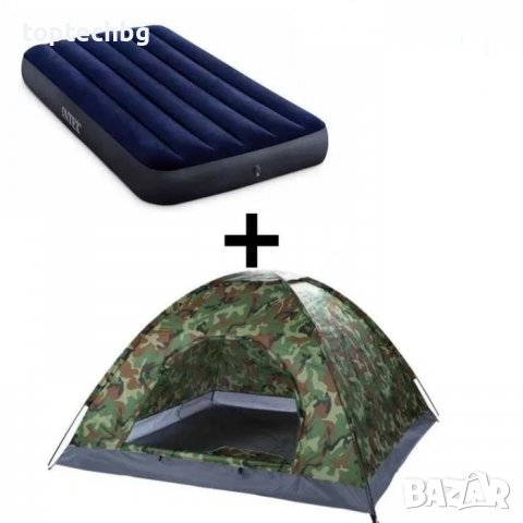 ПРОМО: Палатка + Надуваем матрак INTEX - 76x191cm, снимка 1 - Надуваеми легла - 32350385