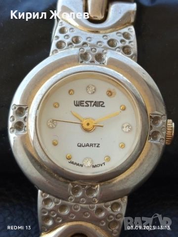 Елегантен дизайн дамски часовник WESTAIR QUARTZ JAPAN MOVT много красив 27681, снимка 3 - Дамски - 51590700