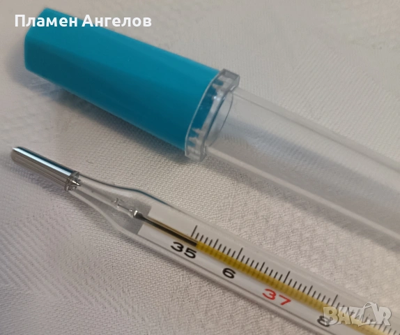 Живачен термометър за измерване на телесна температура. , снимка 3 - Уреди за диагностика - 53345809
