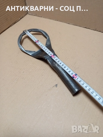 Соц Стар Голям Гаечен Ключ Тегло 0.900кг. 104мм., снимка 6 - Антикварни и старинни предмети - 52203120
