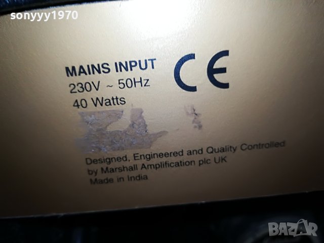 MARSHALL GUITAR AMPLIFIER-ВНОС ENGLAND 0404231031, снимка 12 - Ресийвъри, усилватели, смесителни пултове - 40247364
