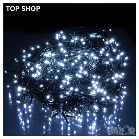 Светлина верига 50метра с 500 диода- бяло- синя светлина , снимка 9 - Външни лампи - 48500164