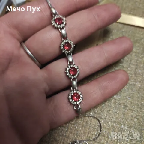 Сребърна гривна (299), снимка 5 - Гривни - 48350136