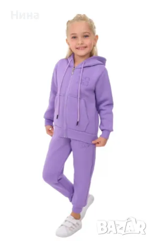 Спортен екип Snow, в лилав цвят, снимка 2 - Детски комплекти - 47928675