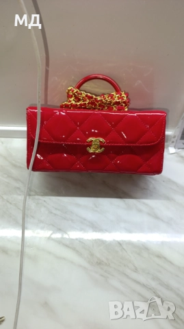Channel нова малка чанта червена, снимка 12 - Чанти - 52311592