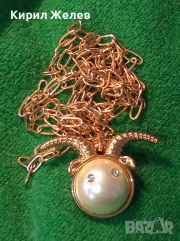 СИМПАТИЧЕН ЗЛАТИСТ ФИГУРАЛЕН АРТ МЕДАЛЬОН КОЛИЕ 26729, снимка 11 - Колиета, медальони, синджири - 47111691