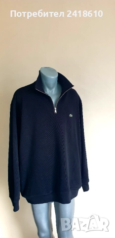 Lacoste Classic Fit Cotton Knit  3/ 4 Cip Size / 8 - 3XL НОВО! ОРИГИНАЛ! Мъжка Блуза с 3/4 Цип, снимка 12 - Пуловери - 52538921