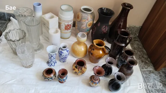 Вази мрамор стъкло глина, снимка 1