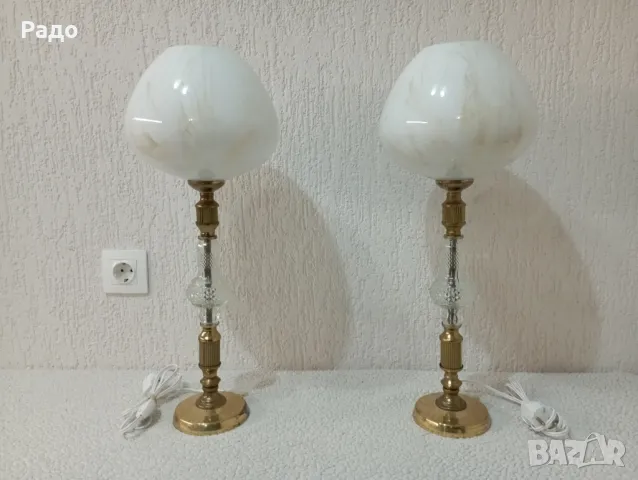 Комплект от две големи месингови лампи - лампа