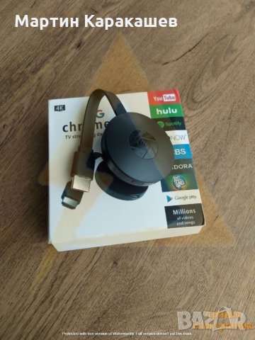TV приемник Chromecast HDMI FullHD Смарт Хромкаст за телевизор, снимка 1