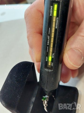 Дамски сребърен пръстен с диаманти , снимка 4 - Пръстени - 43959356