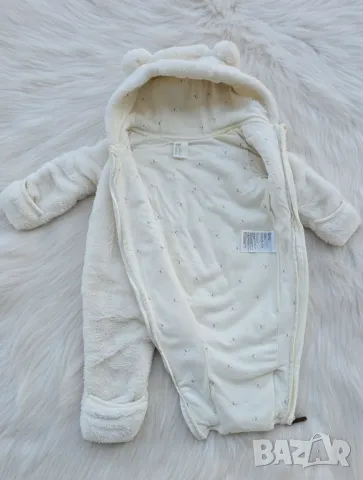 Пухен гащеризон с ушички H&M размер 56см., снимка 11 - Бебешки гащеризони - 48928745