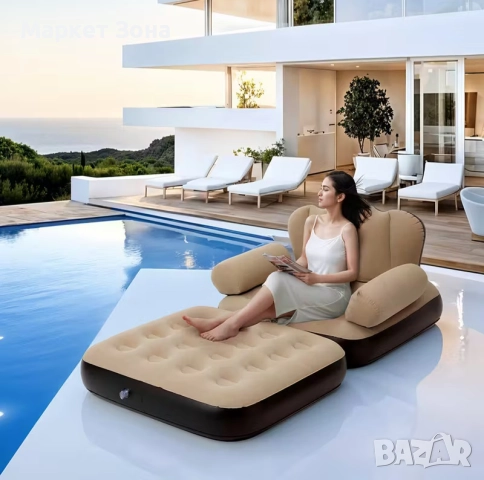 5-в-1 Надуваем Диван – Комфорт Навсякъде!, снимка 9 - Дивани и мека мебел - 51810264