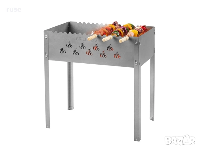 НОВ! Грил на дървени въглища за шишчета, снимка 3 - Барбекюта - 52399748