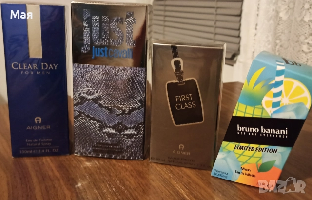 Мъжки парфюми Cavalli, Aigner, Bruno Banani