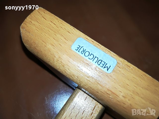 Кръст С ХРИСТОС от дърво и метал на поставка-25Х11Х4СМ, снимка 12 - Колекции - 28562672