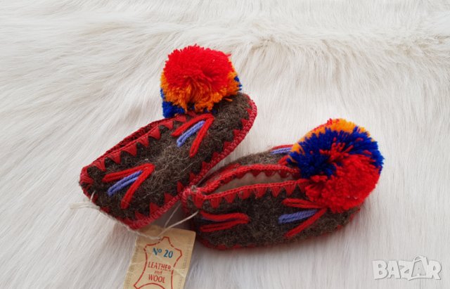  Детски пантофи от чиста вълна №19/20 - НОВИ, снимка 9 - Детски пантофи - 35026084