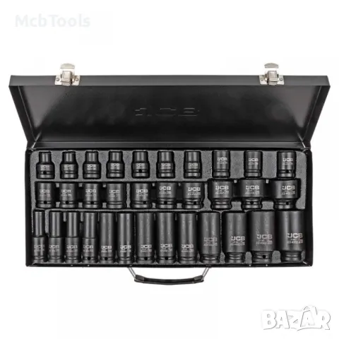 Комплект ударни вложки 33 части 1/2 ( 8 - 32 мм ) JCB, снимка 3 - Други инструменти - 49290368