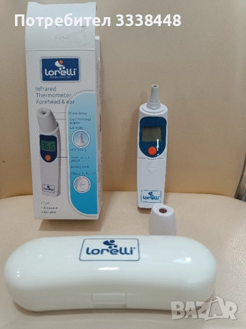 Инфрачервен термометър за уши и чело Lorelli, снимка 3 - Други - 52024612