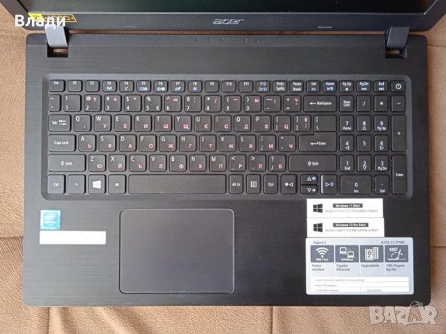 Acer Aspire 3 A315-31 Четириядрен FHD SSD+1TB HDD отлична батерия , снимка 2 - Лаптопи за дома - 44043502