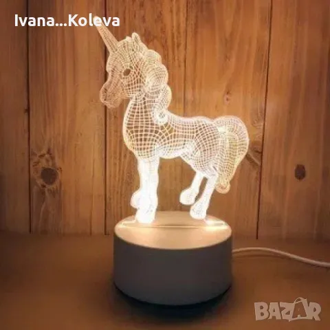 Холограмна 3D LED  нощни лампи , снимка 2 - Лед осветление - 47911535